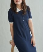 【ヴァンス エクスチェンジ/VENCE EXCHANGE】のバイカラーロングポロワンピース 大人の最旬トレンドファッション＆コーディネート founy(ファウニー) ファッション Fashion レディースファッション Fashion for Women ワンピース Dresses サマー Summer, Summer Style スリット Slit, Slit Detail デコルテ Décolleté, Neckline ポロシャツ Polo Shirt, Collared Tee thumbnail ネイビーブルー|ID: prp329100004975618 ipo3291000000037298700