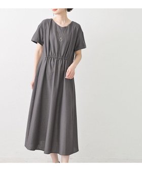 【デッサン/Dessin】の【洗える】ウエストギャザーリネン混ワンピース 大人の最旬トレンドファッション＆コーディネート founy(ファウニー) ファッション Fashion レディースファッション Fashion for Women ワンピース Dresses アクセサリー Fashion Accessories 洗える Machine Washable ギャザー Gathered, Ruffled サンダル Sandals, Summer Shoes シューズ Shoes, Footwear シンプル Simple, Minimal スマート Smart, Elegant フラット Flat, Flat Shoes フレア Flare, Flared ペチコート Petticoat, Underskirt ポケット Pocket, Pocket Detail リネン Linen, Linen Fabric 夏 Summer エレガント 上品 Elegant |ID:prp329100004975631