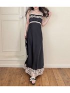 【リリーブラウン/Lily Brown】のレーストリムサテンワンピース 大人の最旬トレンドファッション＆コーディネート founy(ファウニー) ファッション Fashion レディースファッション Fashion for Women ワンピース Dresses クラシカル Classical, Vintage-Inspired サテン Satin, Glossy Fabric スマート Smart, Elegant トリミング Trimming, Decorative Edge ドレス Dress, One-Piece ドレープ Drape, Draping Fabric バイアス Bias, Diagonal Cut レース Lace, Lace Fabric エレガント 上品 Elegant thumbnail BLK[009]|ID: prp329100004975633 ipo3291000000037298744