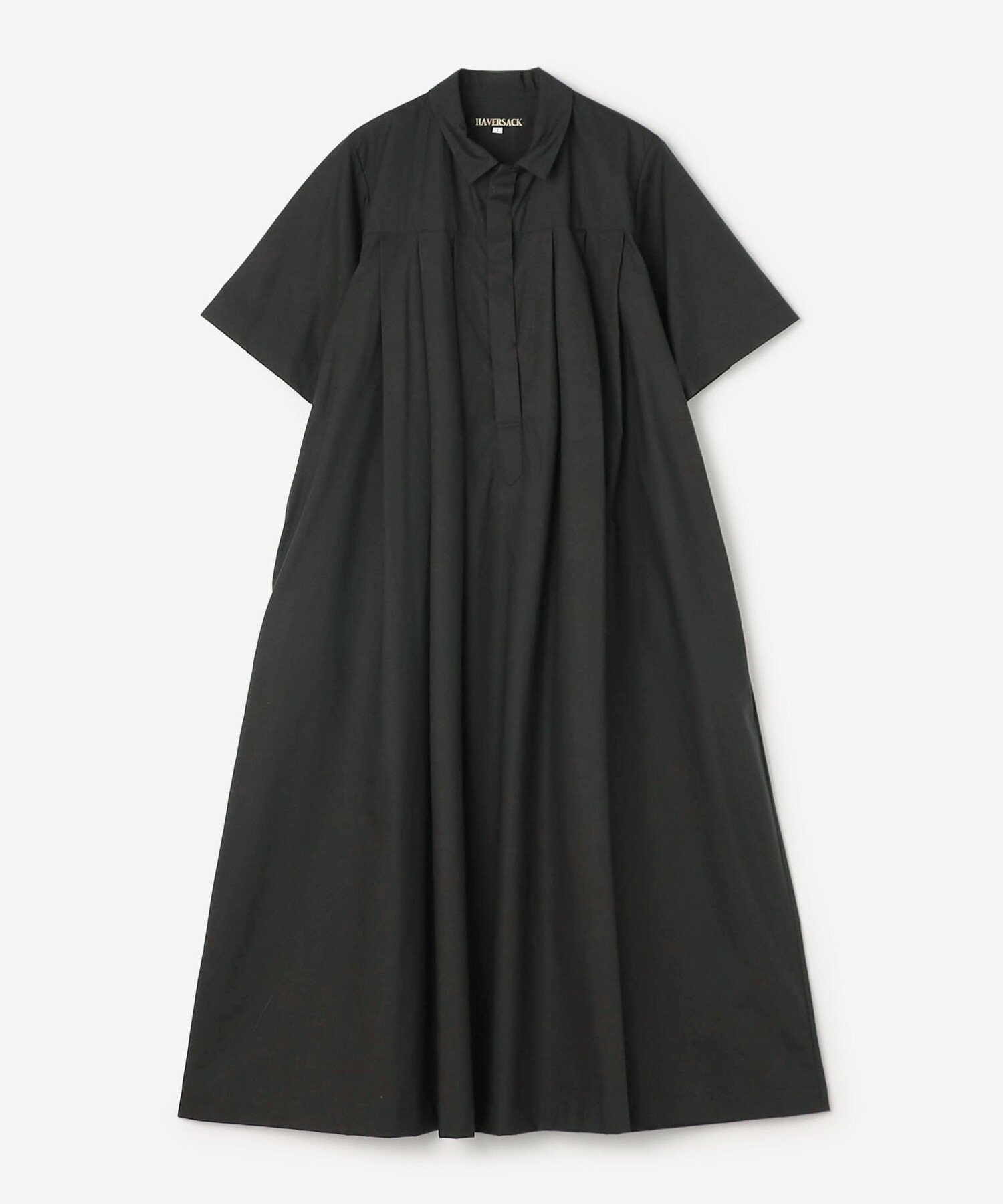 【ビショップ/Bshop】の別注 半袖シャツワンピース WOMEN インテリア・キッズ・メンズ・レディースファッション・服の通販 founy(ファウニー) 　ファッション　Fashion　レディースファッション　Fashion for Women　ワンピース　Dresses　シャツワンピース / 1枚で着映えコーデ　Shirt Dresses　テーラード　Tailored, Tailored Fit　フレア　Flare, Flared　プリーツ　Pleats, Pleated　ボックス　Boxy, Box Shape　ミリタリー　Military, Army Style　リアル　Real, Realistic　ロング　Long, Long-Length　ワーク　Workwear, Utility Style　別注　Limited Edition, Custom Order　半袖　Short Sleeve, Half Sleeve　BLACK|ID: prp329100004975638 ipo3291000000037298772
