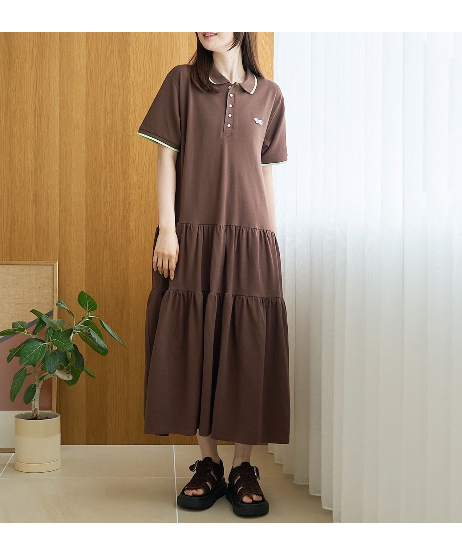 【コーエン/COEN】の【Penneys(ぺニーズ)別注】配色ライン ティアードポロ襟ワンピース インテリア・キッズ・メンズ・レディースファッション・服の通販 founy(ファウニー) 　ファッション　Fashion　レディースファッション　Fashion for Women　ワンピース　Dresses　厚底　Platform Shoes　春　Spring　スウェット / スエット　Sweatshirt, Sweatwear　スニーカー　Sneakers, Trainers　スポーティ　Sporty, Casual Athletic　ティアード　Tiered, Tiered Style　デニム　Denim, Jeans Material　フォックス　Fox, Fox Fur　ポケット　Pocket, Pocket Detail　ポロシャツ　Polo Shirt, Collared Tee　別注　Limited Edition, Custom Order　半袖　Short Sleeve, Half Sleeve　おすすめ　Recommended / Our Picks　2026年　2026　2026春夏・S/S　Spring/Summer 2026 SS26　MD.BROWN|ID: prp329100004975641 ipo3291000000037298785