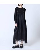 【ラシュッド/LASUD】のシアーレイヤードペイズリー柄ジャンパースカート ブラック|ID: prp329100004975643 ipo3291000000037298790