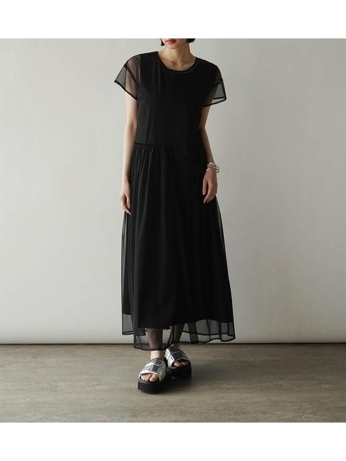 【ラシュッド/LASUD】の切替デザインシアーワンピース インテリア・キッズ・メンズ・レディースファッション・服の通販 founy(ファウニー) https://founy.com/ ファッション Fashion レディースファッション Fashion for Women ワンピース Dresses おすすめ Recommended / Our Picks インナー Innerwear チュール Tulip, Tulip Motif エレガント 上品 Elegant 切替 Switching, Contrast Panel |ID: prp329100004975648 ipo3291000000037298808