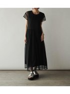 【ラシュッド/LASUD】の切替デザインシアーワンピース ブラック|ID: prp329100004975648 ipo3291000000037298809