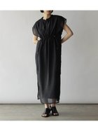 【ラシュッド/LASUD】のドロストシアーレイヤードワンピース 大人の最旬トレンドファッション＆コーディネート founy(ファウニー) ファッション Fashion レディースファッション Fashion for Women ワンピース Dresses インナー Innerwear シアー Sheer, See-Through 軽量 Lightweight, Ultra Light thumbnail ブラック|ID: prp329100004975652 ipo3291000000037298821
