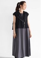 【ヴァン/Vin】のライダースドッキングワンピース チャコールグレー|ID: prp329100004975655 ipo3291000000037298829