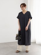 【テチチ/Te chichi】の麻調サックワンピース 大人の最旬トレンドファッション＆コーディネート founy(ファウニー) ファッション Fashion レディースファッション Fashion for Women ワンピース Dresses おすすめ Recommended / Our Picks サンダル Sandals, Summer Shoes スニーカー Sneakers, Trainers thumbnail ブラック|ID: prp329100004975685 ipo3291000000037298954