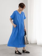 【テチチ/Te chichi】の麻調サックワンピース 大人の最旬トレンドファッション＆コーディネート founy(ファウニー) ファッション Fashion レディースファッション Fashion for Women ワンピース Dresses おすすめ Recommended / Our Picks サンダル Sandals, Summer Shoes スニーカー Sneakers, Trainers thumbnail ブルー|ID: prp329100004975685 ipo3291000000037298958