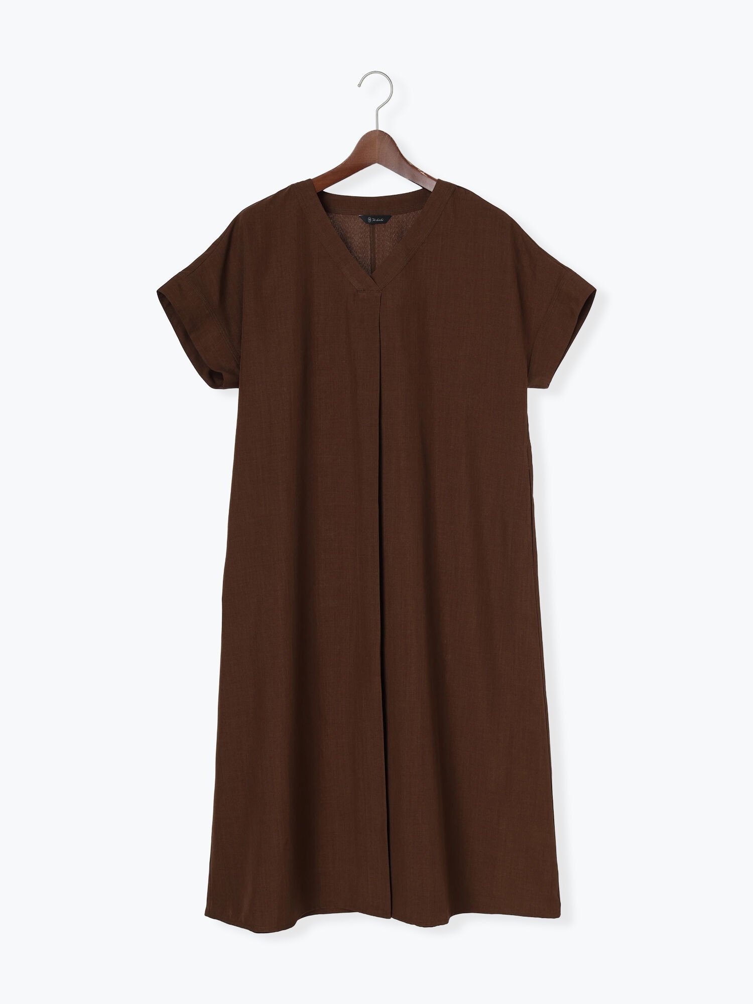 【テチチ/Te chichi】の麻調サックワンピース インテリア・キッズ・メンズ・レディースファッション・服の通販 founy(ファウニー) 　ファッション　Fashion　レディースファッション　Fashion for Women　ワンピース　Dresses　おすすめ　Recommended / Our Picks　サンダル　Sandals, Summer Shoes　スニーカー　Sneakers, Trainers　ブラウン|ID: prp329100004975685 ipo3291000000037298959