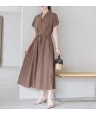 【プレフェリール/PREFERIR】の前開き2WAYウエストギャザーシャツワンピース 大人の最旬トレンドファッション＆コーディネート founy(ファウニー) ファッション Fashion レディースファッション Fashion for Women ワンピース Dresses シャツワンピース / 1枚で着映えコーデ Shirt Dresses thumbnail ブラウン|ID: prp329100004975692 ipo3291000000037298980
