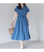 【プレフェリール/PREFERIR】の前開き2WAYウエストギャザーシャツワンピース 大人の最旬トレンドファッション＆コーディネート founy(ファウニー) ファッション Fashion レディースファッション Fashion for Women ワンピース Dresses シャツワンピース / 1枚で着映えコーデ Shirt Dresses thumbnail ブルー|ID: prp329100004975692 ipo3291000000037298981