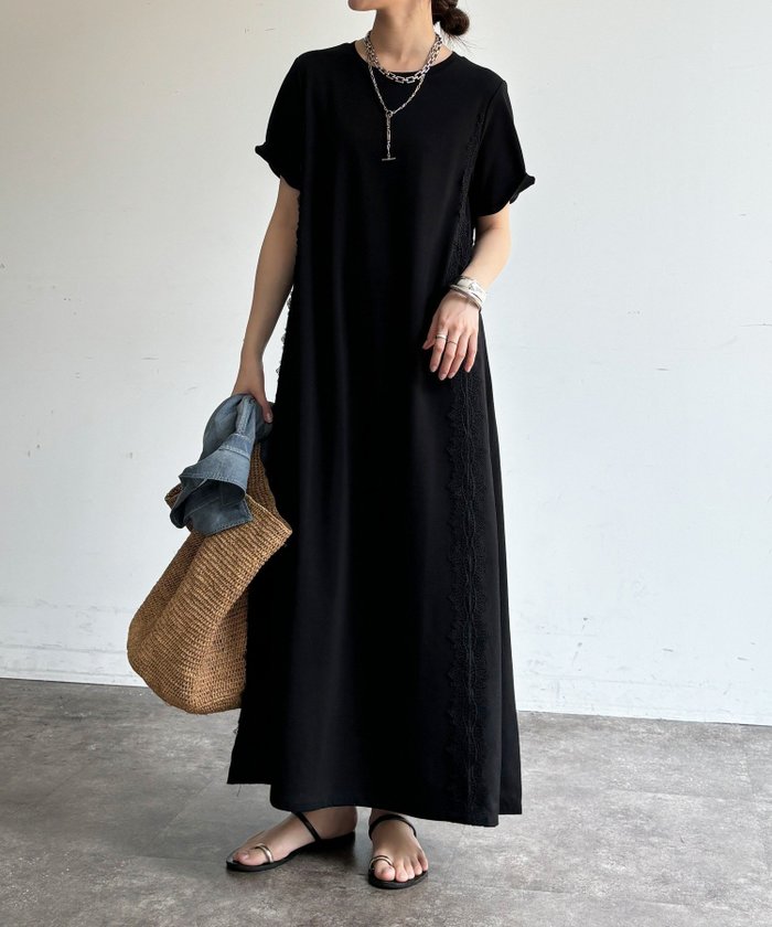 【ドゥドゥ/DouDou】の【WEB限定】レースライン布帛切替ワンピース インテリア・キッズ・メンズ・レディースファッション・服の通販 founy(ファウニー) https://founy.com/ ファッション Fashion レディースファッション Fashion for Women ワンピース Dresses 切替 Switching, Contrast Panel スマート Smart, Elegant レース Lace, Lace Fabric S/S・春夏 SS, Spring/Summer, Warm Season 再入荷 Restock / Back in Stock 夏 Summer エレガント 上品 Elegant 2026年 2026 2026春夏・S/S Spring/Summer 2026 SS26 |ID: prp329100004975704 ipo3291000000037299034