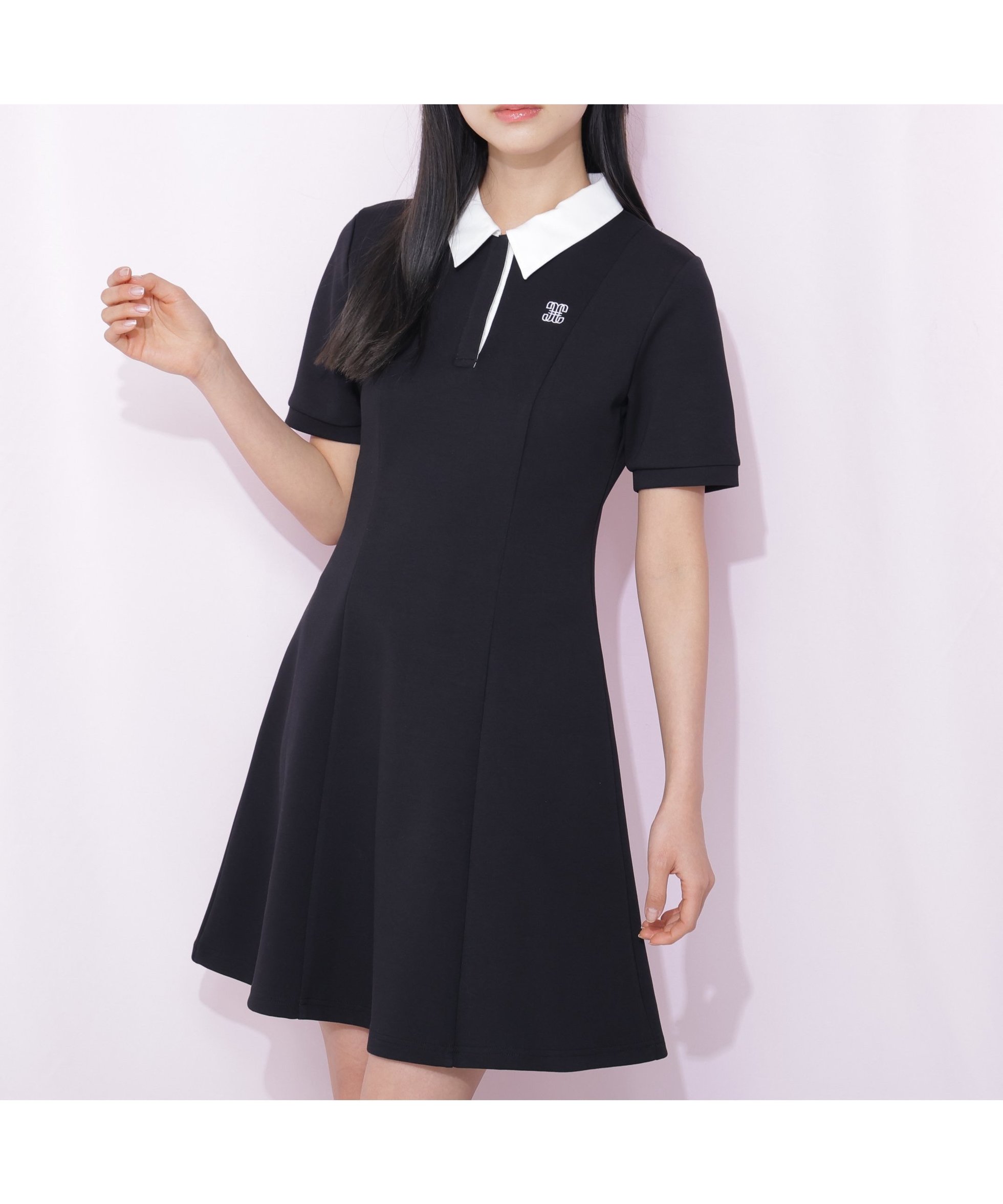 【ジルバイジルスチュアート/JILL by JILLSTUART】のポロ襟カットソーワンピース インテリア・キッズ・メンズ・レディースファッション・服の通販 founy(ファウニー) 　ファッション　Fashion　レディースファッション　Fashion for Women　ワンピース　Dresses　カットソー　Cut and Sewn Top　スマート　Smart, Elegant　人気　Popular, Best Seller　夏　Summer　ブラック|ID: prp329100004975737 ipo3291000000037299161
