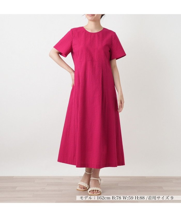 【レリアン/LEILIAN】のサッカー調ワンピース【2026年5月カタログ】 インテリア・キッズ・メンズ・レディースファッション・服の通販 founy(ファウニー) https://founy.com/ ファッション Fashion レディースファッション Fashion for Women ワンピース Dresses アンダー Underwear Essentials サッカー Seersucker, Summer Fabric ドレス Dress, One-Piece フレア Flare, Flared ローズ Rose, Rose Motif |ID: prp329100004975757 ipo3291000000037299245