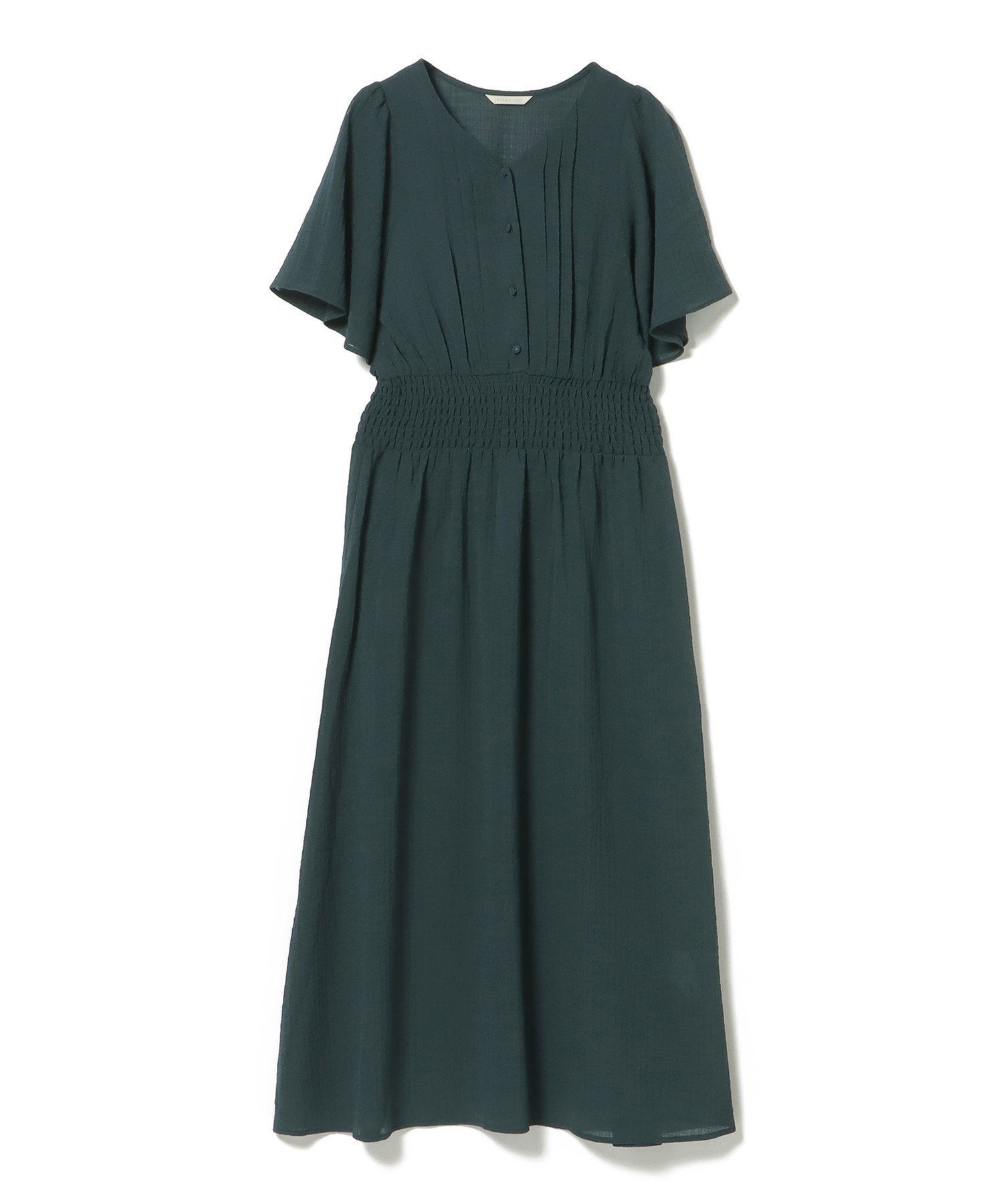 【ビームス ハート/BEAMS HEART】の袖フレア 合繊 ワンピース インテリア・キッズ・メンズ・レディースファッション・服の通販 founy(ファウニー) 　ファッション　Fashion　レディースファッション　Fashion for Women　ワンピース　Dresses　おすすめ　Recommended / Our Picks　アクセサリー　Fashion Accessories　インナー　Innerwear　キャミソール　Camisole, Spaghetti Strap Top　サンダル　Sandals, Summer Shoes　シアー　Sheer, See-Through　スリーブ　Sleeve, Long Sleeve / Short Sleeve　フォーマル　Formal, Dressy　フレア　Flare, Flared　フロント　Front, Front Design　ペチコート　Petticoat, Underskirt　ミュール　Mule, Backless Shoes　リラックス　Relax, Relaxed Fit　エレガント 上品　Elegant　DARK.GREEN|ID: prp329100004975771 ipo3291000000037299302