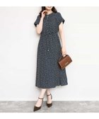 【オフオン/ofuon】の幾何ドットフレアワンピース/洗濯機で洗える/WEB限定 ネイビー|ID: prp329100004975781 ipo3291000000037299347