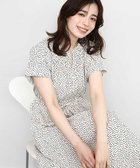 【オフオン/ofuon】の幾何ドットフレアワンピース/洗濯機で洗える/WEB限定 アイボリー|ID: prp329100004975781 ipo3291000000037299350