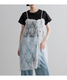 【ローリーズファーム/LOWRYS FARM】の2WAYレーススカート/ミニワンピース 大人の最旬トレンドファッション＆コーディネート founy(ファウニー) ファッション Fashion レディースファッション Fashion for Women スカート Skirts キャミワンピース Cami Dress, Slip Dress スリット Slit, Slit Detail バランス Balance, Style Balance フィット Fit, Slim Fit フロント Front, Front Design レース Lace, Lace Fabric ヴィンテージ Vintage Style |ID:prp329100004975802
