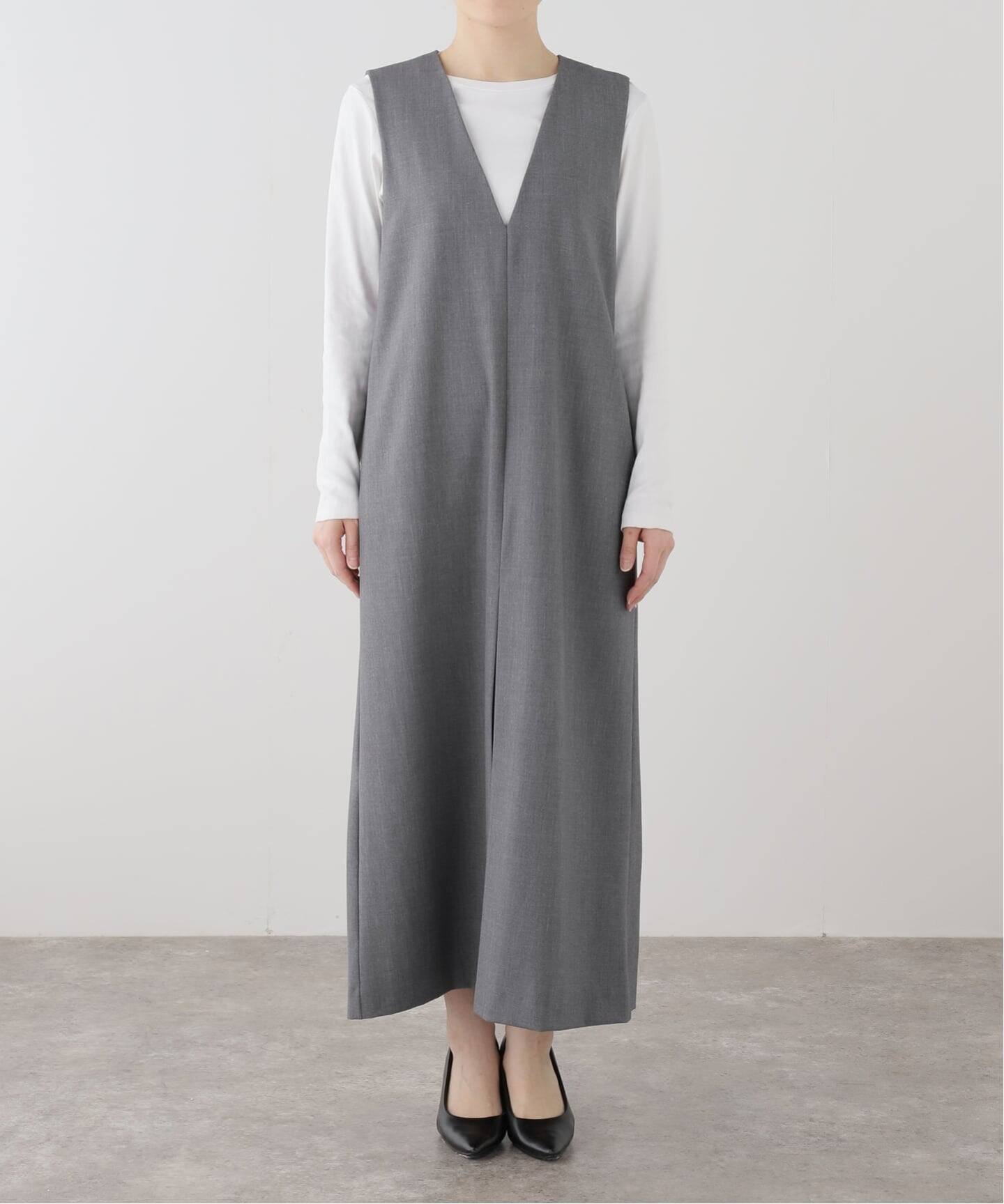 【スローブ イエナ/SLOBE IENA】のVネックセンタースリットジャンパースカート 大人の最旬トレンドファッション＆コーディネート founy(ファウニー) 　ファッション　Fashion　レディースファッション　Fashion for Women　スカート　Skirts　2026年　2026　2026春夏・S/S　Spring/Summer 2026 SS26　インナー　Innerwear　カットソー　Cut and Sewn Top　バランス　Balance, Style Balance　ポケット　Pocket, Pocket Detail　 other-1|ID: prp329100004975806 ipo3291000000037299437