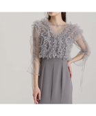 【プールヴー/PourVous】のパールフリルボレロマーメイドドレス3点セット パーティードレス 結婚式 グレー×グレー|ID: prp329100004975840 ipo3291000000037299575