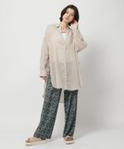 【ニコアンド/niko and】のラミーツイルシャツチュニックワンピース ラテ|ID: prp329100004975861 ipo3291000000037299650