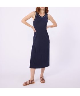 【プチバトー/PETIT BATEAU】の2×2リブ編み ノースリーブワンピース 大人の最旬トレンドファッション＆コーディネート founy(ファウニー) ファッション Fashion レディースファッション Fashion for Women ワンピース Dresses カーディガン Cardigan, Knitwear ストレート Straight, Straight Cut スリット Slit, Slit Detail ノースリーブ Sleeveless, No-Sleeve |ID:prp329100004975868