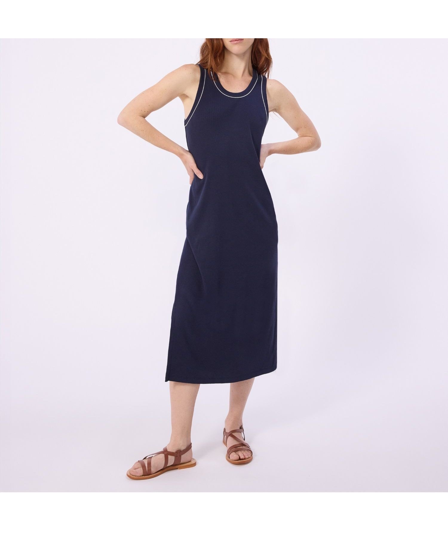 【プチバトー/PETIT BATEAU】の2×2リブ編み ノースリーブワンピース 大人の最旬トレンドファッション＆コーディネート founy(ファウニー) 　ファッション　Fashion　レディースファッション　Fashion for Women　ワンピース　Dresses　カーディガン　Cardigan, Knitwear　ストレート　Straight, Straight Cut　スリット　Slit, Slit Detail　ノースリーブ　Sleeveless, No-Sleeve　 other-1|ID: prp329100004975868 ipo3291000000037299670
