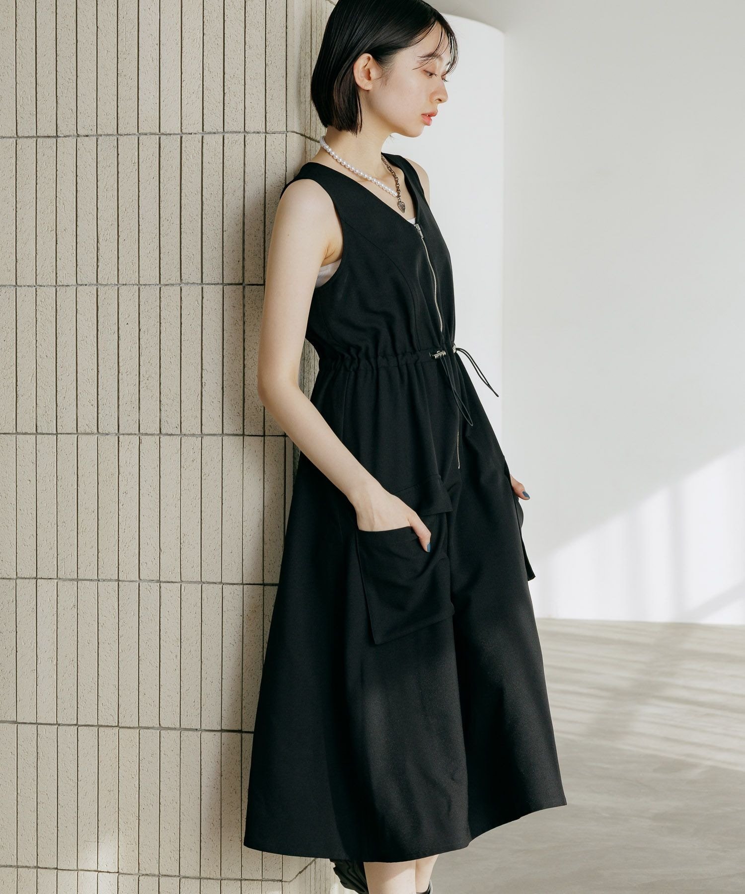 【ページボーイ/PAGEBOY】のシアバスZIPワンピース 大人の最旬トレンドファッション＆コーディネート founy(ファウニー) 　ファッション　Fashion　レディースファッション　Fashion for Women　ワンピース　Dresses　ノースリーブ　Sleeveless, No-Sleeve　ポケット　Pocket, Pocket Detail　 other-1|ID: prp329100004975871 ipo3291000000037299675