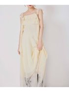 【スナイデル/SNIDEL】のシルキーシフォンレースキャミワンピース 大人の最旬トレンドファッション＆コーディネート founy(ファウニー) ファッション Fashion レディースファッション Fashion for Women ワンピース Dresses キャミソールワンピース Camisole Dresses おすすめ Recommended / Our Picks イエロー Yellow インド Indian Textile ウェーブ Wavy Pattern エレガント 上品 Elegant キャミワンピース Cami Dress, Slip Dress シフォン Chiffon, Lightweight Fabric ストレート Straight, Straight Cut スマート Smart, Elegant ラップ Wrap, Wrap Design リゾート Resort, Vacation Style レース Lace, Lace Fabric ロマンティック Romantic, Feminine Style thumbnail YEL[032]|ID: prp329100004975921 ipo3291000000037299855