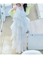 【スナイデル/SNIDEL】のスパイラルティアードキャミドレス WHT[001]|ID: prp329100004975924 ipo3291000000037299867