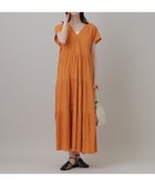 【ラコレ/LAKOLE】の楊柳ティアードフレンチスリーブワンピース オレンジ|ID: prp329100004975948 ipo3291000000037299956
