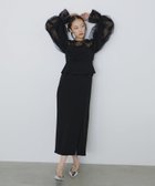 【アンドレスド/ANDRESD】の結婚式・二次会対応 フロッキービスチェドレス 大人の最旬トレンドファッション＆コーディネート founy(ファウニー) ファッション Fashion レディースファッション Fashion for Women トップス・カットソー Cut & Sew Tops ビスチェ Bustiers & Corset Tops / Layered Bustier Style ワンピース Dresses フォーマル・パーティードレス・結婚式用ドレス Elegant & Casual Dresses チュール Tulip, Tulip Motif デコルテ Décolleté, Neckline ドレス Dress, One-Piece ドレープ Drape, Draping Fabric 長袖 Long Sleeve, Full Sleeve おすすめ Recommended / Our Picks エレガント 上品 Elegant セレモニー Ceremony 結婚式 Wedding 披露宴 Wedding Reception 二次会 After Party thumbnail ブラック|ID: prp329100004975963 ipo3291000000037300028