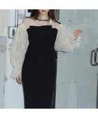 【アンドレスド/ANDRESD】の結婚式・二次会対応 フロッキービスチェドレス 大人の最旬トレンドファッション＆コーディネート founy(ファウニー) ファッション Fashion レディースファッション Fashion for Women トップス・カットソー Cut & Sew Tops ビスチェ Bustiers & Corset Tops / Layered Bustier Style ワンピース Dresses フォーマル・パーティードレス・結婚式用ドレス Elegant & Casual Dresses チュール Tulip, Tulip Motif デコルテ Décolleté, Neckline ドレス Dress, One-Piece ドレープ Drape, Draping Fabric 長袖 Long Sleeve, Full Sleeve おすすめ Recommended / Our Picks エレガント 上品 Elegant セレモニー Ceremony 結婚式 Wedding 披露宴 Wedding Reception 二次会 After Party thumbnail ベージュブラック|ID: prp329100004975963 ipo3291000000037300031