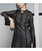 【アンドレスド/ANDRESD】の結婚式・二次会対応 レース切替フレアドレス ブラック|ID: prp329100004975980 ipo3291000000037300111