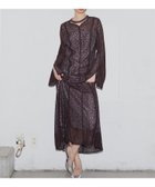 【アンドレスド/ANDRESD】の結婚式・二次会対応 レース切替フレアドレス ブラウン|ID: prp329100004975980 ipo3291000000037300112