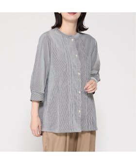 【クロコダイル/CROCODILE】のストライプ ピンタック チュニック 大人の最旬トレンドファッション＆コーディネート founy(ファウニー) ファッション Fashion レディースファッション Fashion for Women トップス・カットソー Cut & Sew Tops ストライプ Stripe, Striped Pattern チュニック Tunic, Long Top エレガント 上品 Elegant |ID:prp329100004975991
