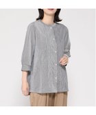 【クロコダイル/CROCODILE】のストライプ ピンタック チュニック ネイビー|ID: prp329100004975991 ipo3291000000037300147