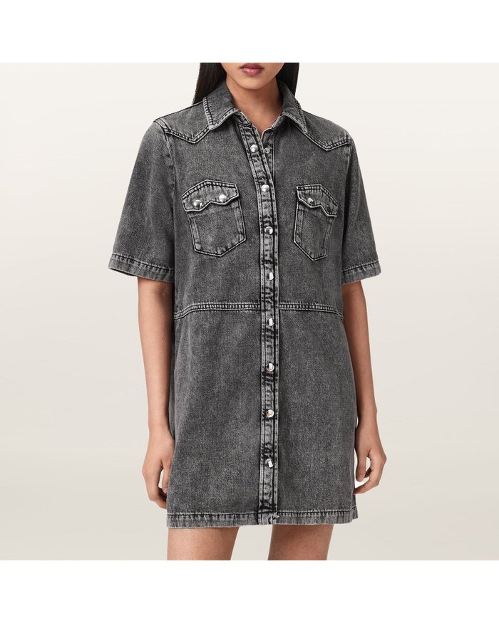 【オールセインツ/ALLSAINTS】のROCK DENIM DRESS インテリア・キッズ・メンズ・レディースファッション・服の通販 founy(ファウニー) https://founy.com/ ファッション Fashion レディースファッション Fashion for Women ワンピース Dresses フォーマル・パーティードレス・結婚式用ドレス Elegant & Casual Dresses ショート Short, Short Length スリーブ Sleeve, Long Sleeve / Short Sleeve デニム Denim, Jeans Material ドレス Dress, One-Piece パッチ Patch, Appliqué ポケット Pocket, Pocket Detail |ID: prp329100004975993 ipo3291000000037300154