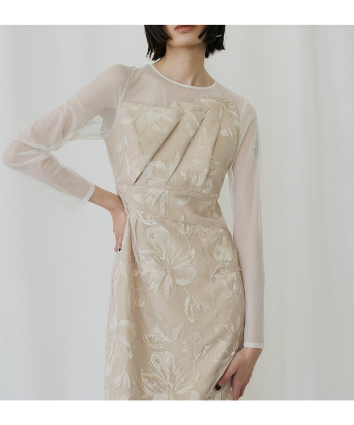 【アンドレスド/ANDRESD】の結婚式・二次会対応 フラワー刺繍プリーツドレス インテリア・キッズ・メンズ・レディースファッション・服の通販 founy(ファウニー) https://founy.com/ ファッション Fashion レディースファッション Fashion for Women ワンピース Dresses フォーマル・パーティードレス・結婚式用ドレス Elegant & Casual Dresses アシンメトリー Asymmetrical Style 切替 Switching, Contrast Panel ストレート Straight, Straight Cut チュール Tulip, Tulip Motif ドレス Dress, One-Piece バランス Balance, Style Balance フラワー Flower, Floral フロント Front, Front Design プリーツ Pleats, Pleated ロング Long, Long-Length おすすめ Recommended / Our Picks エレガント 上品 Elegant セレモニー Ceremony 結婚式 Wedding 披露宴 Wedding Reception 二次会 After Party |ID: prp329100004975996 ipo3291000000037300166
