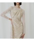 【アンドレスド/ANDRESD】の結婚式・二次会対応 フラワー刺繍プリーツドレス ベージュ|ID: prp329100004975996 ipo3291000000037300167