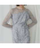 【アンドレスド/ANDRESD】の結婚式・二次会対応 フラワー刺繍プリーツドレス ブルーグレー|ID: prp329100004975996 ipo3291000000037300170