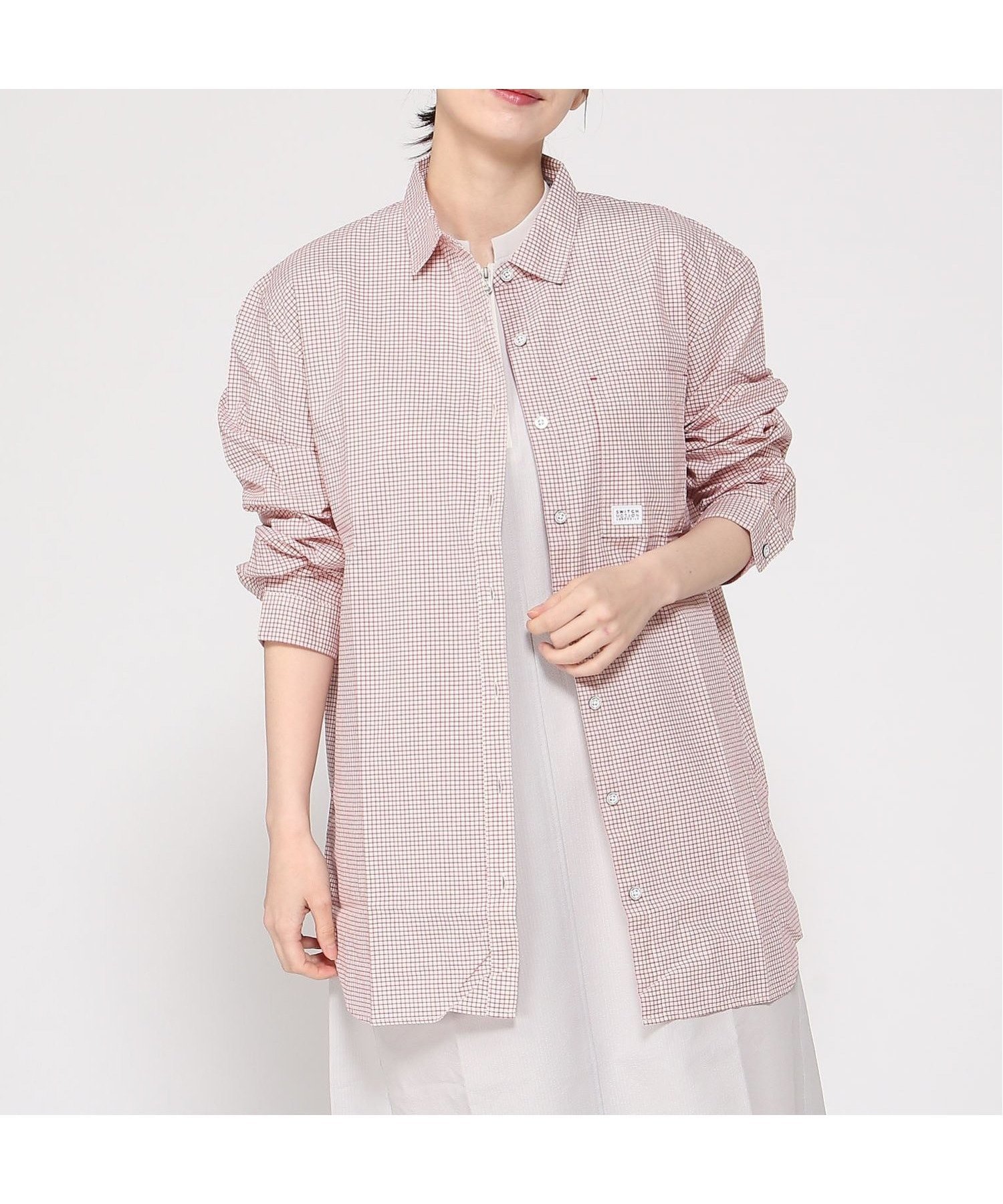 【クロコダイル/CROCODILE】のスノーコットン シャツ チュニック【接触冷感】 インテリア・キッズ・メンズ・レディースファッション・服の通販 founy(ファウニー) 　ファッション　Fashion　レディースファッション　Fashion for Women　トップス・カットソー　Cut & Sew Tops　シャツ・ブラウス・オフィスカジュアル　Elegant Blouses & Button-Ups　チュニック　Tunic, Long Top　バランス　Balance, Style Balance　リラックス　Relax, Relaxed Fit　レッド|ID: prp329100004976005 ipo3291000000037300213