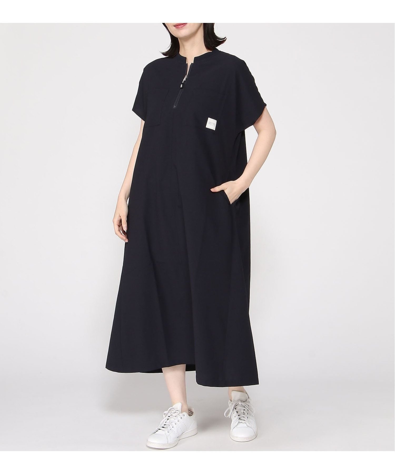 【クロコダイル/CROCODILE】のバンドカラー プルオーバー チュニック インテリア・キッズ・メンズ・レディースファッション・服の通販 founy(ファウニー) 　ファッション　Fashion　レディースファッション　Fashion for Women　トップス・カットソー　Cut & Sew Tops　カジュアルプルオーバー・ニットトップス　Pullovers & Knit Tops / Casual Pullovers　チュニック　Tunic, Long Top　ネイビー|ID: prp329100004976009 ipo3291000000037300222
