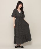 【ヘザー/Heather】の【WEB限定/復刻】バックシャンカシュクールワンピース ブラックドット|ID: prp329100004976021 ipo3291000000037300266