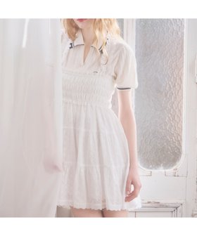 【ヘザー/Heather】のレースエプロンミニワンピース 大人の最旬トレンドファッション＆コーディネート founy(ファウニー) ファッション Fashion レディースファッション Fashion for Women ワンピース Dresses インナー Innerwear デニム Denim, Jeans Material リボン Ribbon, Bow 今季 This Season, Current Season |ID:prp329100004976023