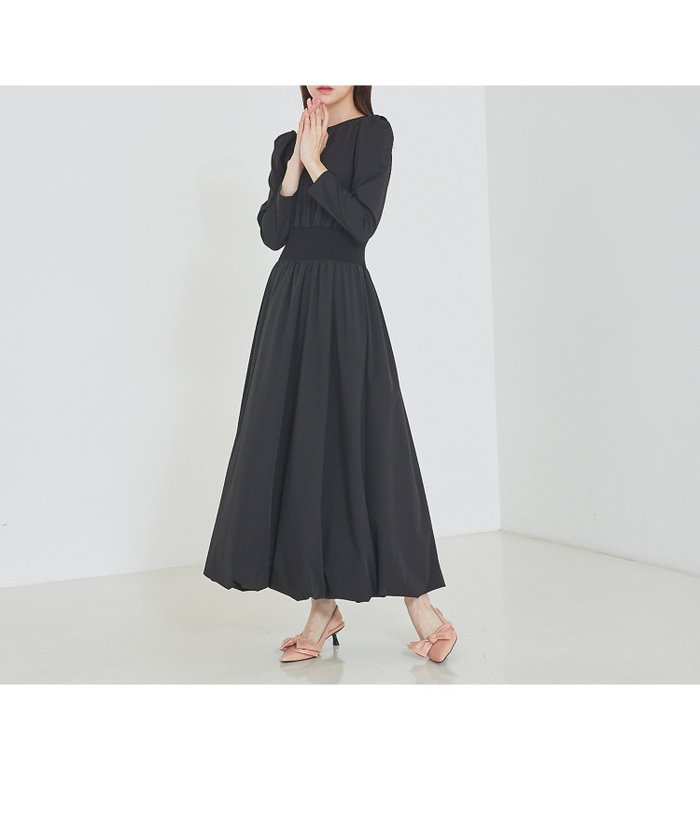 【セルフィスト/SELFIST】のウエストリブバルーンワンピース インテリア・キッズ・メンズ・レディースファッション・服の通販 founy(ファウニー) https://founy.com/ ファッション Fashion レディースファッション Fashion for Women ワンピース Dresses インナー Innerwear スリット Slit, Slit Detail ビスチェ Bustier, Corset Top リブニット Rib Knit, Ribbed Knit |ID: prp329100004976064 ipo3291000000037300424
