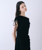 【セルフィスト/SELFIST】のワンショルカットソードレープワンピース ブラック|ID: prp329100004976084 ipo3291000000037300508