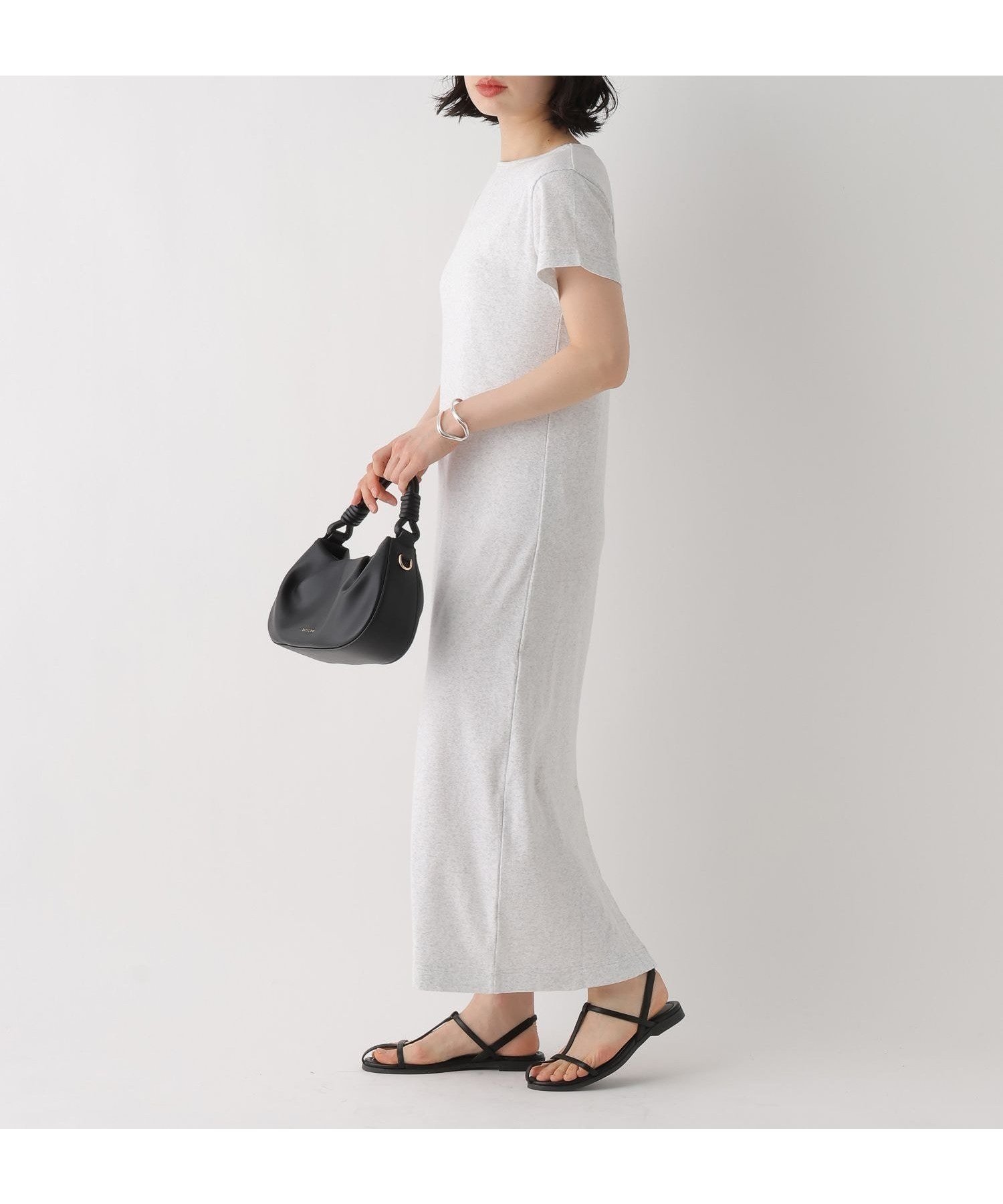 【ベイフロー/BAYFLOW】のWEB限定 ストレッチコンパクトリブカットワンピース インテリア・キッズ・メンズ・レディースファッション・服の通販 founy(ファウニー) 　ファッション　Fashion　レディースファッション　Fashion for Women　ワンピース　Dresses　コンパクト　Compact, Small Size　吸水　Absorbent, Quick-Dry　サンダル　Sandals, Summer Shoes　シンプル　Simple, Minimal　ジャケット　Jacket, Outerwear　スウェット / スエット　Sweatshirt, Sweatwear　ストレッチ　Stretch, Stretchy Fabric　スニーカー　Sneakers, Trainers　スリット　Slit, Slit Detail　ダメージ　Distressed, Destroyed　ファブリック　Fabric, Textile　フィット　Fit, Slim Fit　マキシ　Maxi, Full Length　ルーズ　Loose, Oversized　おすすめ　Recommended / Our Picks　夏　Summer　グレー|ID: prp329100004976102 ipo3291000000037300584