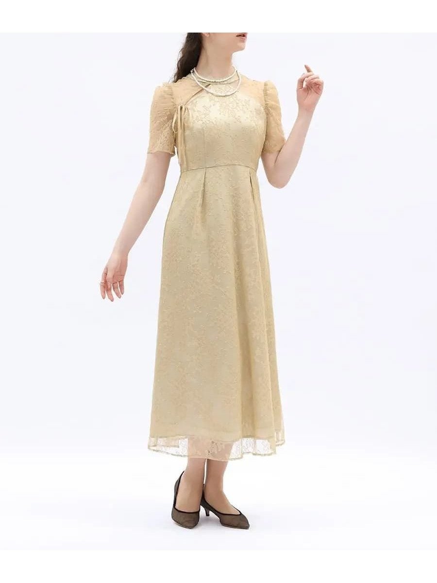 【ラシュッド/LASUD】のデコルテカット レースワンピース 大人の最旬トレンドファッション＆コーディネート founy(ファウニー) 　ファッション　Fashion　レディースファッション　Fashion for Women　ワンピース　Dresses　アクセサリー　Fashion Accessories　クラシカル　Classical, Vintage-Inspired　シンプル　Simple, Minimal　ジャケット　Jacket, Outerwear　セレモニー　Ceremony　フォーマル　Formal, Dressy　モダン　Modern, Contemporary　レース　Lace, Lace Fabric　エレガント 上品　Elegant　結婚式　Wedding　 other-1|ID: prp329100004976140 ipo3291000000037300722