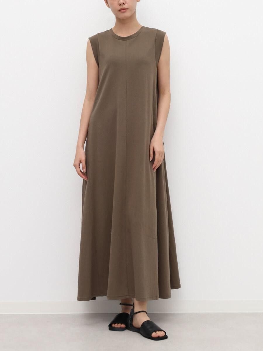 【ラシュッド/LASUD】のノースリーブフレアワンピース インテリア・キッズ・メンズ・レディースファッション・服の通販 founy(ファウニー) 　ファッション　Fashion　レディースファッション　Fashion for Women　ワンピース　Dresses　コンパクト　Compact, Small Size　サンダル　Sandals, Summer Shoes　シンプル　Simple, Minimal　スニーカー　Sneakers, Trainers　フレア　Flare, Flared　羽織　Haori, Light Jacket　モカ|ID: prp329100004976142 ipo3291000000037300731